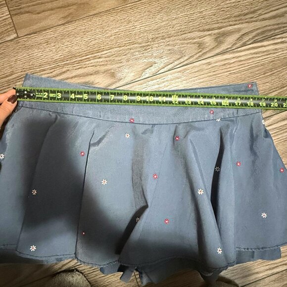 Womens Y2K Blue Skort Floral Embroidered SP Fashion Sz 36 - Picture 9 of 11